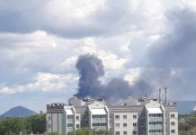 В Стерлитамаке горел склад по хранению пенопласта