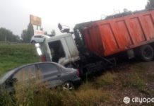 В Стерлитамаке столкнулся “КАМАЗ” и иномарка