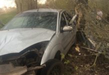 На выезде из Стерлитамака со стороны Строймаша серый Форд врезался в дерево