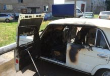 В Стерлитамаке сгорела «шестерка»