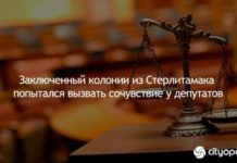 Заключенный колонии из Стерлитамака попытался вызвать сочувствие у депутатов