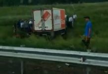 Под Стерлитамаком перевернулся грузовик с алкоголем