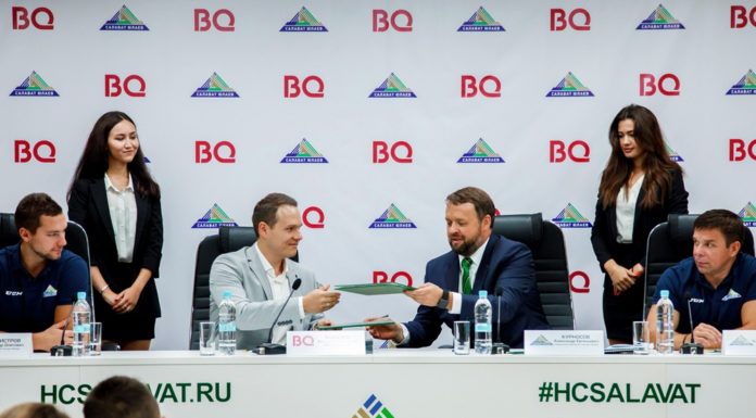 Хоккейный клуб “Салават Юлаев” и российский бренд смартфонов BQ подписали контракт о сотрудничестве