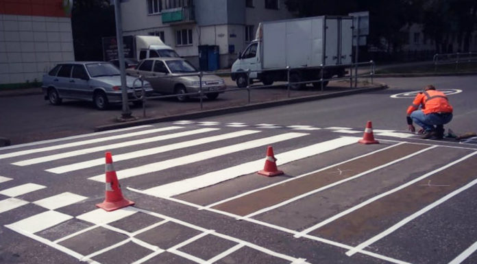 В Стерлитамаке ведется устранение нарушений «по гарантии» на пешеходных переходах