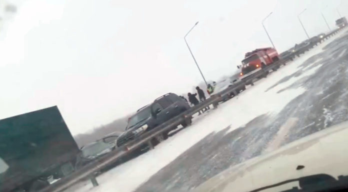 В Башкирии на трассе Уфа-Стерлитамак произошло массовое ДТП