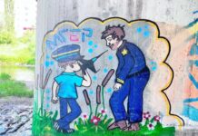 В Стерлитамаке под мостом через Стерлю появилось граффити