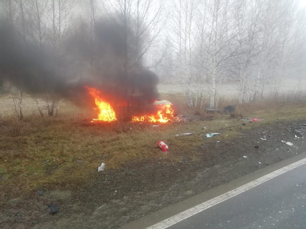 На дороге Стерлитамак-Белорецк-Магнитогорск в ДТП сгорел автомобиль -  Стерлитамак онлайн