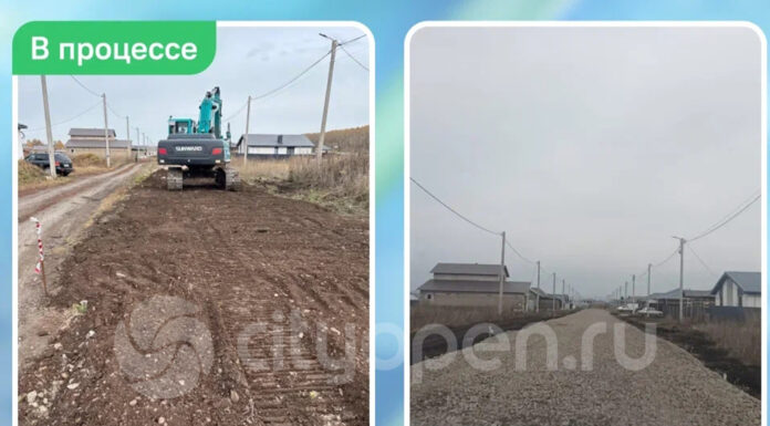 В Стерлитамакском районе отсыпали сельскую дорогу и обустроили освещение